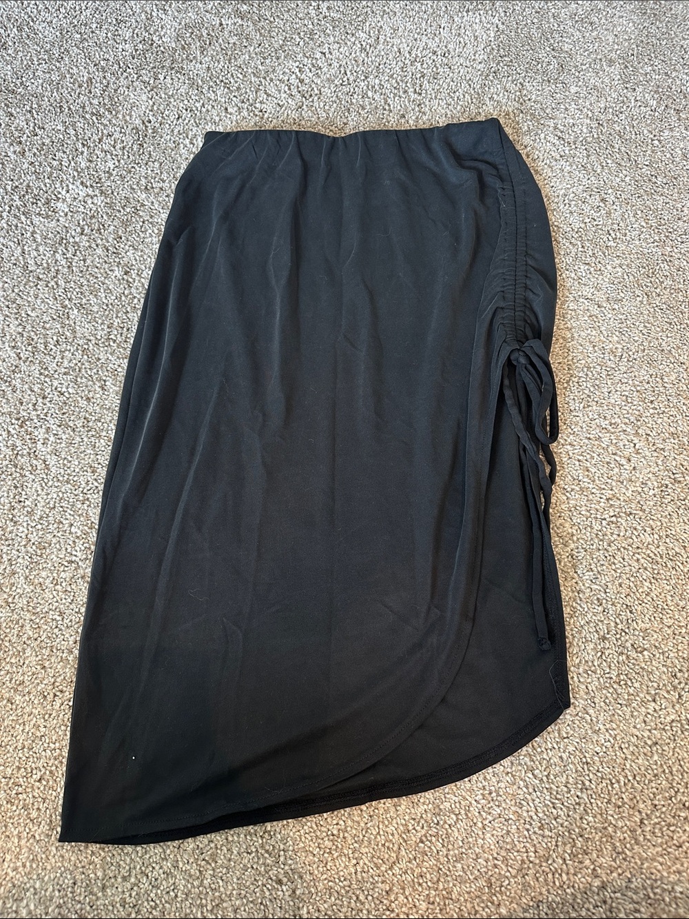 Open Edit - Black Women’s Side-Tie Skirt